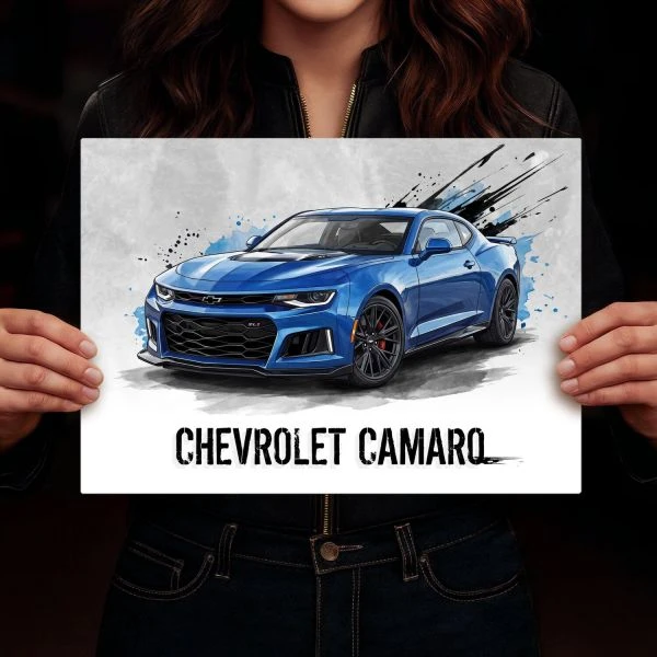 Plakat metalowy M Chevrolet Camaro ZL1